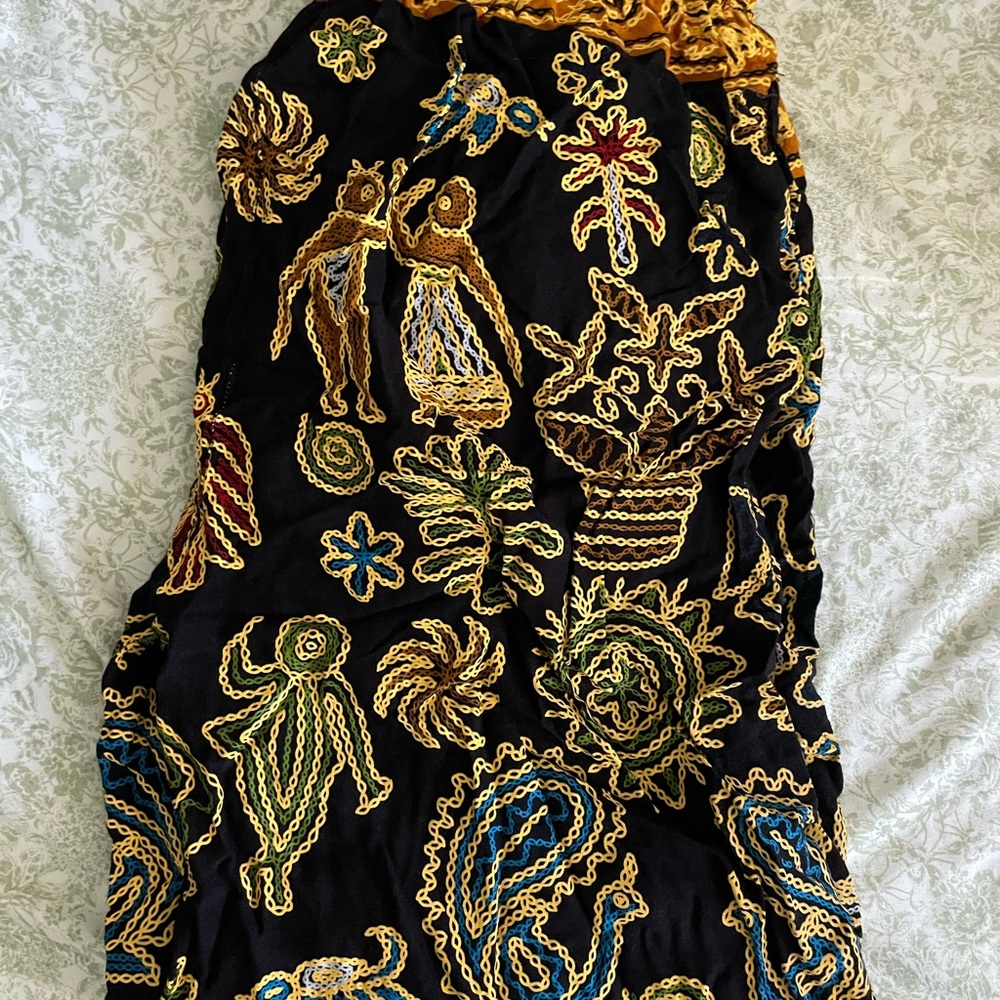 Colorful Embroidered Pants